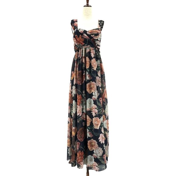 ASOS Dresses & Skirts - ASOS Design Chiffon Floral Multicolor Sleeveless Maxi Dress Womens 2